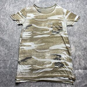 Well Worn Womens Multicolor Camo Short Sleeve Crew Neck T-Shirt Size LG